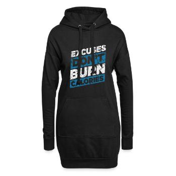 Fitness - Sweat-shirt à capuche long Femme - noir - Devant