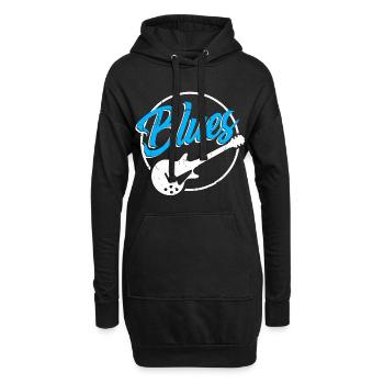 Blues Gitarre Musik Gitarrist Band Geschenk Solo - Hoodie-Kleid - Schwarz - Vorne