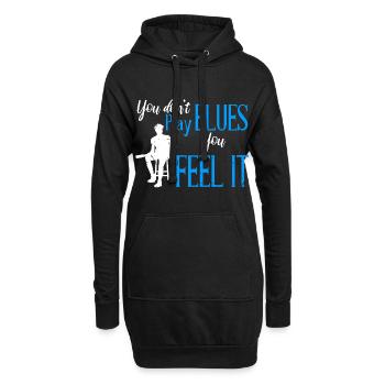 Blues Gitarrist Gitarre Musik Gefühl Geschenk - Hoodie-Kleid - Schwarz - Vorne