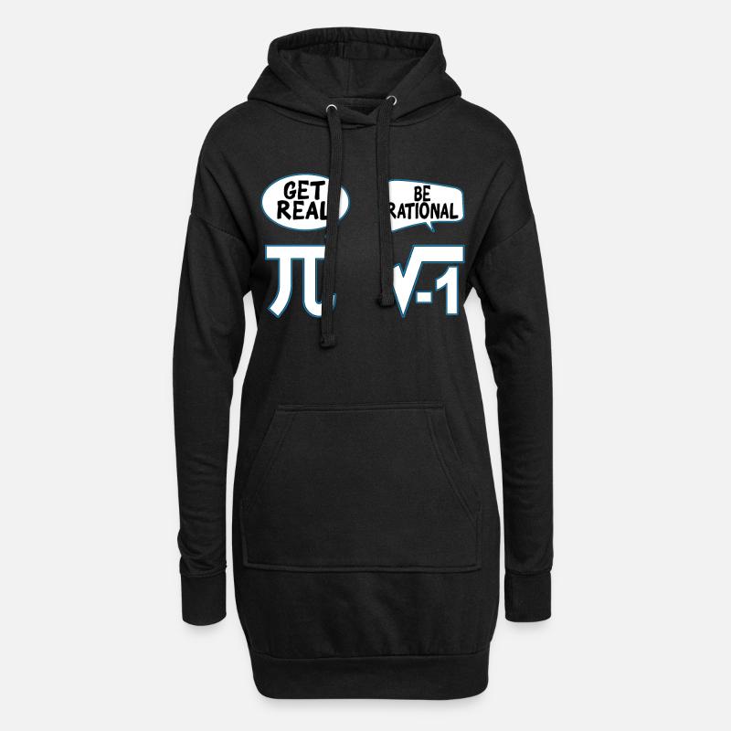 Mathematik - Hoodie-Kleid - Schwarz