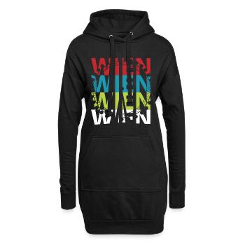 Wien - Hoodie-Kleid - Schwarz - Vorne