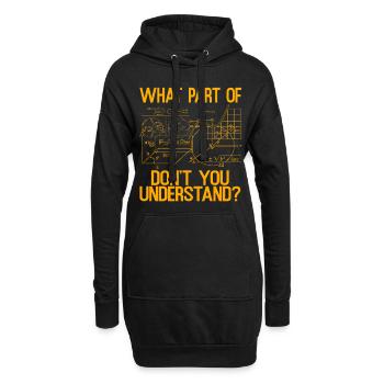 Physicien Mathématiques Mathématiques Physique Professeur - Sweat-shirt à capuche long Femme - noir - Devant