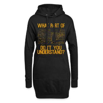 Physiciens Mathématiciens - Sweat-shirt à capuche long Femme - noir - Devant
