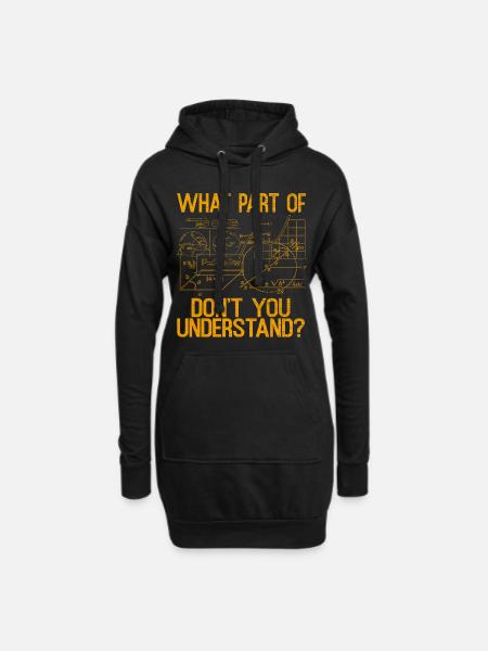 Science Physicist Mathematicians - Hoodie Dress - black