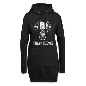 Musik - Hoodie-Kleid - Schwarz - Vorne