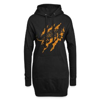 Tiger - Hoodie-Kleid - Schwarz - Vorne