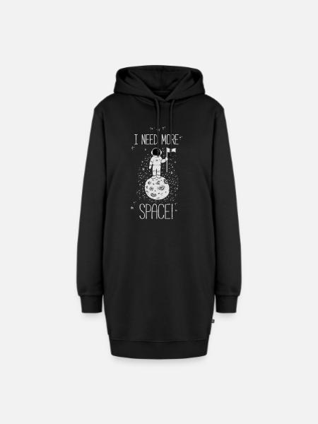 Astronomie Astronaut Astro Weltall Universum - Hoodie-Kleid - Schwarz