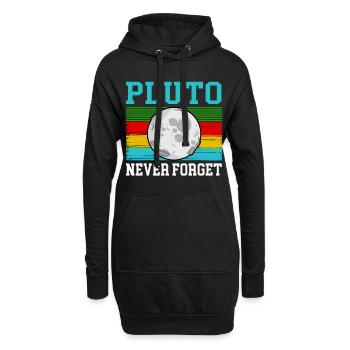 Pluto Planet Univers Galaxie Cosmonaute - Sweat-shirt à capuche long Femme - noir - Devant