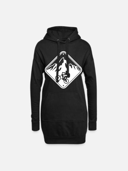 Vélo VTT VTT Sportif Biker sportif - Sweat-shirt à capuche long Femme - noir