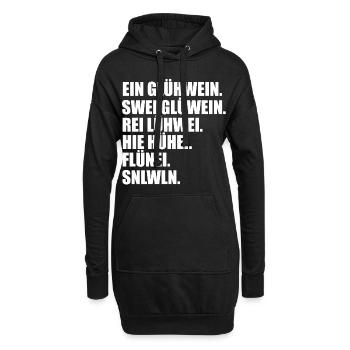 Mulled Christmas drunk - Hoodie Dress - black - Front