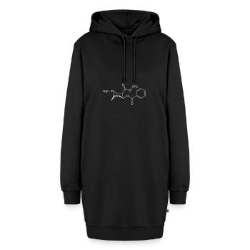 Kokain Struktur Formel Geschenk Chemie Studenten - Hoodie-Kleid - Schwarz - Vorne - AI Model Female 172 light (172cm)