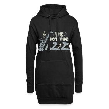 Musik - Hoodie-Kleid - Schwarz - Vorne