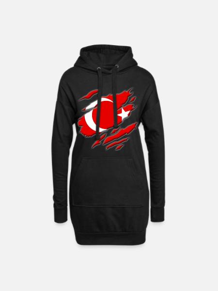 Türkei - Hoodie-Kleid - Schwarz