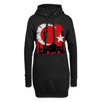 Turquie - Sweat-shirt à capuche long Femme - noir - Devant