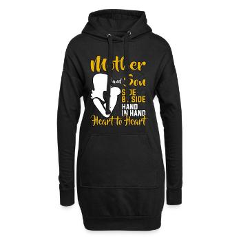Mutter und Sohn Mama Mom Muttertag Mutterliebe - Hoodie-Kleid - Schwarz - Vorne