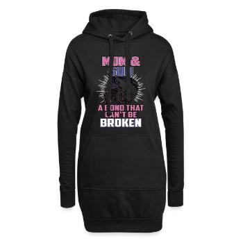 Mutter und Sohn Mama Kind Mutterliebe Mom - Hoodie-Kleid - Schwarz - Vorne