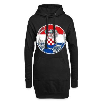 Croatie Football - Sweat-shirt à capuche long Femme - noir - Devant