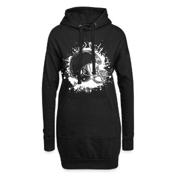 Football Helm - Hoodie-Kleid - Schwarz - Vorne