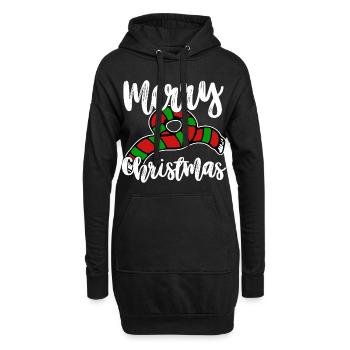 Joyeux Noël foulard Noël Marché de Noël - Sweat-shirt à capuche long Femme - noir - Devant