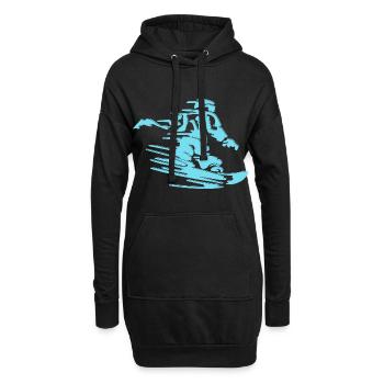 Snowboard - Hoodie-Kleid - Schwarz - Vorne