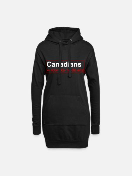 Kanada - Hoodie-Kleid - Schwarz