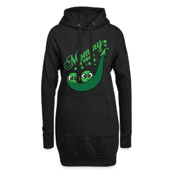 Twins Bébé Bébé Enceinte Parents Twins - Sweat-shirt à capuche long Femme - noir - Devant