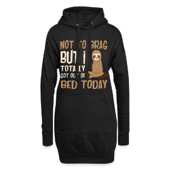 énonciations drôles paresseux animaux images la paresse - Sweat-shirt à capuche long Femme - noir - Devant
