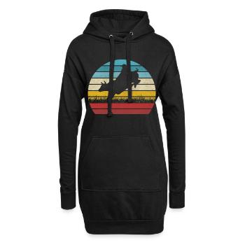 Rodeo Wilder Westen Cowboy Kuh Western Retro - Hoodie-Kleid - Schwarz - Vorne
