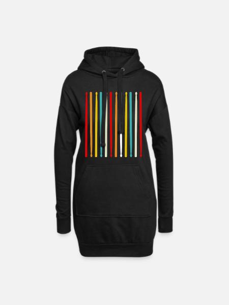 Batterie batterie batterie batterie RocknRoll - Sweat-shirt à capuche long Femme - noir