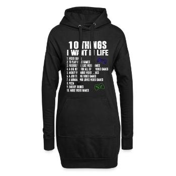 Gamer Gamer - Sweat-shirt à capuche long Femme - noir - Devant