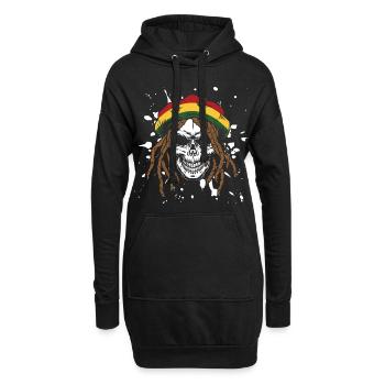 Reggae - Hoodie-Kleid - Schwarz - Vorne