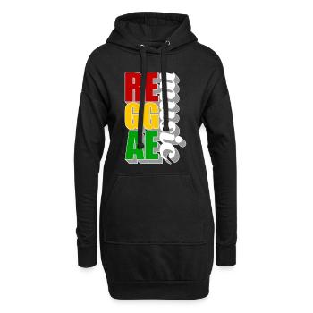 Reggae - Hoodie-Kleid - Schwarz - Vorne