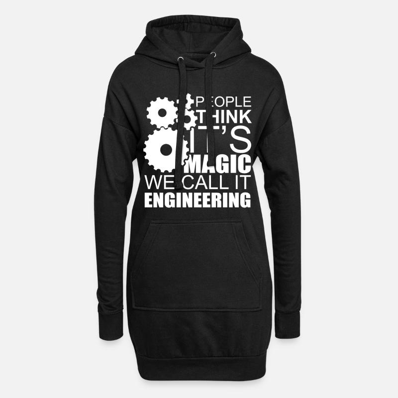 Ingeniero - Sudadera vestido con capucha - negro