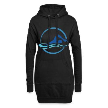 Schwimmen Sommer Sonne Strand Geschenk - Hoodie-Kleid - Schwarz - Vorne