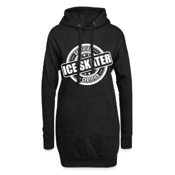 Schlittschuh - Hoodie-Kleid - Schwarz - Vorne