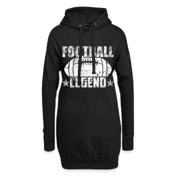 football américain - Sweat-shirt à capuche long Femme - noir - Devant