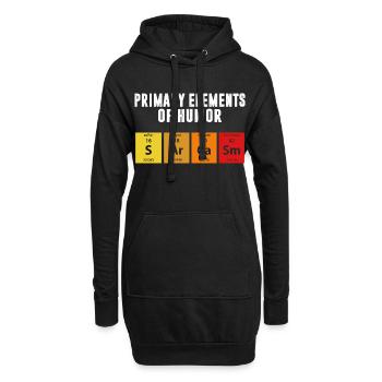 Tableau périodique des chimistes - Sweat-shirt à capuche long Femme - noir - Devant