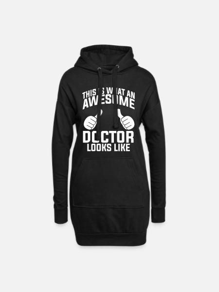 Arzt Doktor Mediziner Medizin Ärztin Doctor Doc - Hoodie-Kleid - Schwarz