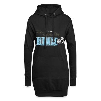 Auto - Hoodie-Kleid - Schwarz - Vorne
