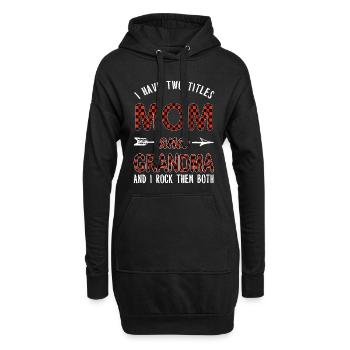 Mom Grandma Mama Oma Mutter Grossmutter Geschenk - Hoodie-Kleid - Schwarz - Vorne