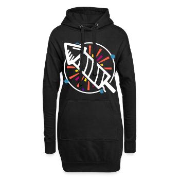 Silvester Rakete - Hoodie-Kleid - Schwarz - Vorne