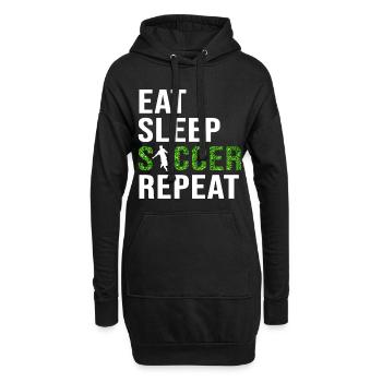 Mangez Sommeil Soccer Repeat - Sweat-shirt à capuche long Femme - noir - Devant