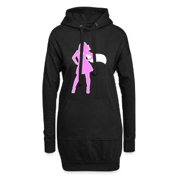 Muttertag Powerfrau Mädchen Beste Mutter Supermama - Hoodie-Kleid - Schwarz - Vorne