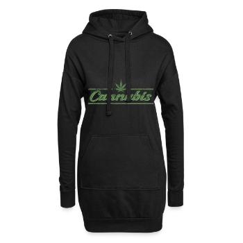 mauvaise herbe - Sweat-shirt à capuche long Femme - noir - Devant