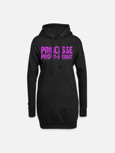PRINCESSE - Sweat-shirt à capuche long Femme - noir