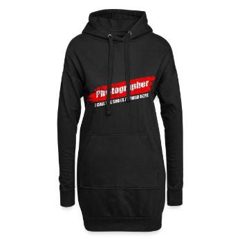 Fotograf - Hoodie-Kleid - Schwarz - Vorne