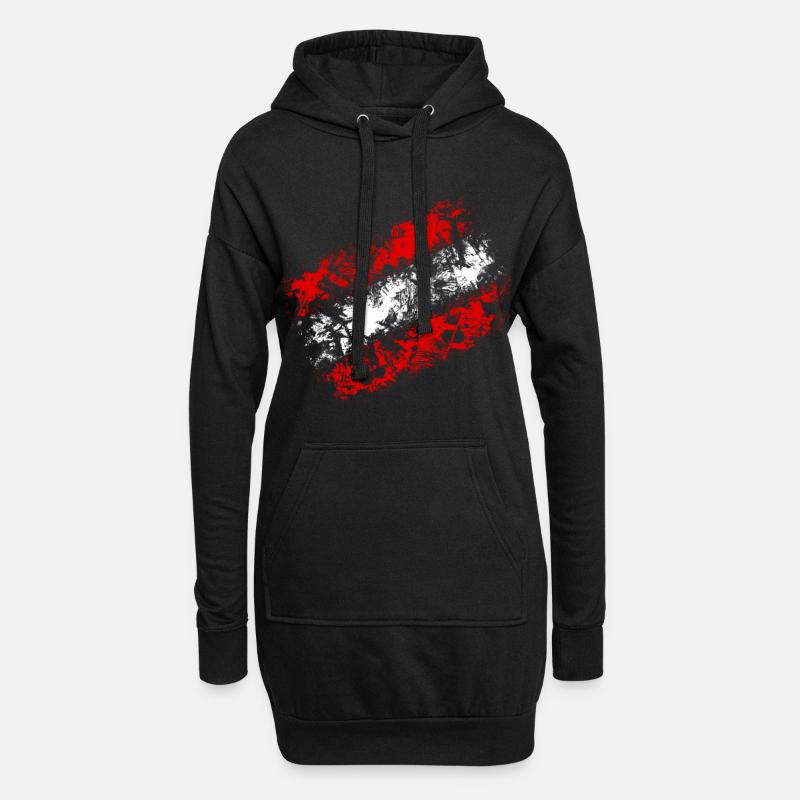Austria - Hoodie-Kleid - Schwarz