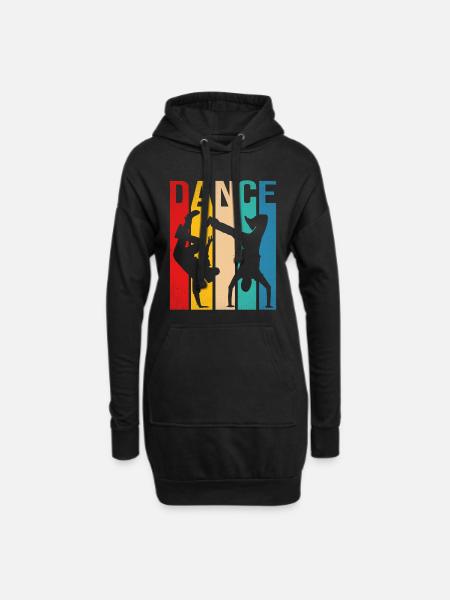 Breakdance - Sweat-shirt à capuche long Femme - noir