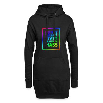 Rassismus Menschenrecht Antifa Faschismus Geschenk - Hoodie-Kleid - Schwarz - Vorne