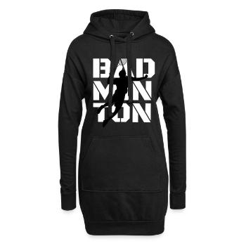Badminton - Hoodie-Kleid - Schwarz - Vorne